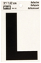 HY-KO RV-50/L Reflective Letter, Character: L, 3 in H Character, Black