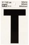 HY-KO RV-50/T Reflective Letter, Character: T, 3 in H Character, Black