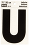 HY-KO RV-50/U Reflective Letter, Character: U, 3 in H Character, Black