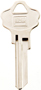 Hy-Ko 11050KW10 Key Blank with Color Dipped Head, Brass, Nickel Plated