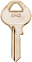 HY-KO 11010M16 Key Blank, Brass, Nickel, For: Master Locks and Padlocks