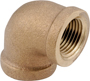 Anderson Metals 738100-04 Pipe Elbow, 1/4 in, FIP, 90 deg Angle, Brass,