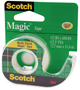 Scotch Magic 104 Office Tape, 450 in L, 1/2 in W, Plastic Backing