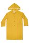 CLC CLIMATE GEAR R105L Protective Coat, L, PVC, Yellow, Detachable Collar,