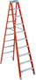 Louisville FS1510 Step Ladder, 10 ft H, Type IA Duty Rating, Fiberglass, 300