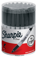 Sharpie 35010 Permanent Marker, Fine Lead/Tip, Black Lead/Tip