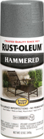 RUST-OLEUM STOPS RUST 7214830 Spray Paint, Hammered, Gray, 12 oz, Aerosol