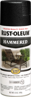 RUST-OLEUM STOPS RUST 7215830 Spray Paint, Hammered, Black, 12 oz, Aerosol