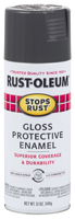 RUST-OLEUM STOPS RUST 7784830 Protective Enamel Spray Paint, Gloss, Charcoal