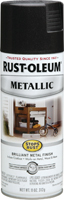 RUST-OLEUM STOPS RUST 7250830 Metallic Spray Paint, Metallic, Black Night,