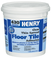 HENRY 430 ClearPro 12098 Floor Adhesive, Paste, Mild, Clear, 1 gal Pail