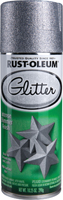 RUST-OLEUM 267734 Glitter Spray Paint, Shimmer, Silver, 10.25 oz, Aerosol