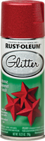 RUST-OLEUM 268045 Glitter Spray Paint, Shimmer, Red, 10.25 oz, Aerosol Can