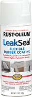 RUST-OLEUM LeakSeal 267970 Flexible Sealer White, White, 12 oz, Aerosol Can