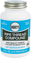 Harvey 029035 Pipe Thread Compound, 8 fl-oz Jar, Thick Paste, Gray