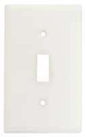 EATON 2134W-BOX Standard-Size Wallplate, 1-Gang, Thermoset, White