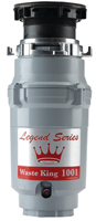 Waste King Legend L-1001 Garbage Disposer, 1/2 hp Motor, 115 V, Stainless