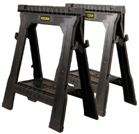 STANLEY FATMAX 060864R Folding Sawhorse, 1000 lb Weight Capacity, Plastic