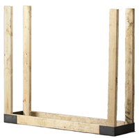 SHELTER SLRK Adjustable Log Rack Bracket Kit, 14 in W, Steel Base,
