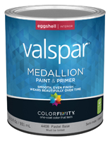 Valspar 027.0004408.005 Wall Paint, Eggshell, 1 qt Can