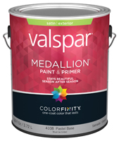 Valspar 027.0004108.007 Exterior House Paint; Satin; Pastel Base; 1 gal