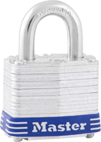 Master Lock 5D Keyed Padlock, 2 in W Body, 1 in H Shackle, Steel