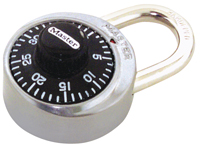 Master Lock 1500D Combination Dial Padlock, 1-7/8 in W Body, 3/4 in H