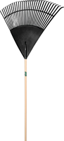 UnionTools 64169 Leaf Rake, Polypropylene Tine, 30-Tine, Hardwood Handle, 48