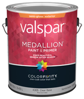 Valspar 027.0004305.007 Exterior House Paint; Semi-Gloss; Clear; 1 gal