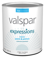 Valspar Expressions 005.0017003.005 Interior Paint and Primer; Flat; 1 qt