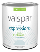 Valspar Expressions 005.0017042.005 Interior Paint and Primer; Satin; 1 qt