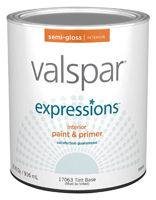 Valspar Expressions 005.0017063.005 Interior Paint and Primer; Semi-Gloss;