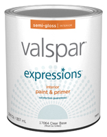 Valspar EXPRESSIONS 005.0017064.005 Interior Paint and Primer; Semi-Gloss; 1