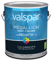 Valspar 027.0001408.007 Wall Paint; Flat; Flat Pastel Base; 1 gal Can