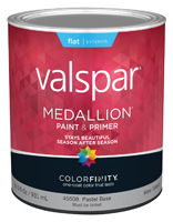 Valspar 027.0045508.005 Exterior House Paint; Flat; Pastel Base; 1 qt