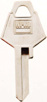 HY-KO 11010XL7 Key Blank, Brass, Nickel, For: XL Cabinet, House Locks and