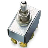 GB GSW-16 Toggle Switch, 125/250 V, Screw Mounting, Silver