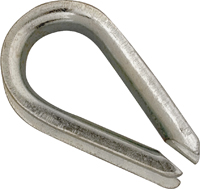 Campbell T7670649 Wire Rope Thimble, 3/8 in Dia Cable, Malleable Iron,