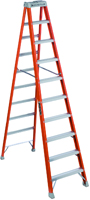 Louisville FS1510 Step Ladder, 10 ft H, Type IA Duty Rating, Fiberglass, 300