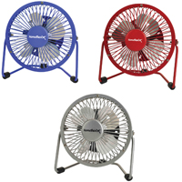 PowerZone FE-20 Personal Fan, 120 VAC, 4 in Dia Blade, 4-Blade, 1-Speed, 1