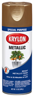 Krylon K01708A77 Spray Paint, Metallic, Brass, 12 oz