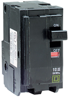 Square D QO QO220CP Miniature Circuit Breaker, 120/240 VAC, 48 VDC, Thermal
