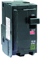 Square D QO QO230CP In-Line Circuit Breaker, 120/240 VAC, 48 VDC, Thermal