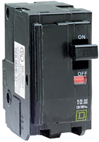 Square D QO QO250CP Miniature Circuit Breaker, 120/240 VAC, 48 VDC, Thermal