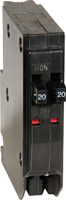 Square D QO QOT2020CP Circuit Breaker, Mini, Tandem, 20 A, 1 -Pole, 120/240