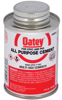 Oatey 30818 Solvent Cement, 4 oz Can, Liquid, Milky Clear