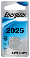 Energizer ECR2025BP Coin Cell Battery, CR2025 Battery, Lithium, Manganese
