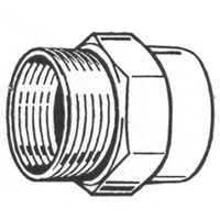 Plumb Pak PP850-66 Hose Adapter, 3/4 x 3/4 x 1/2 in, FHT x MPT x FPT, Brass,