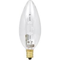 Sylvania 52552 General-Purpose Halogen Lamp; 25 W; B11; Candelabra E12