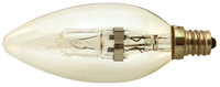 Sylvania 52553 Halogen Lamp; 40 W; Candelabra E12 Lamp Base; B11 Lamp; 500